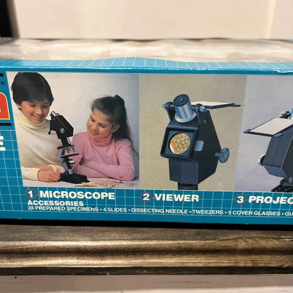VTG 1990's Viewteck Microscope Lab 4 Way 3 Power